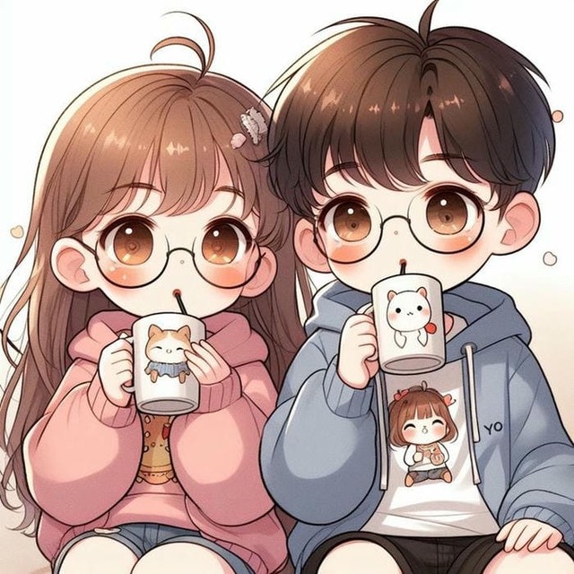 Hình cặp đôi chibi cute