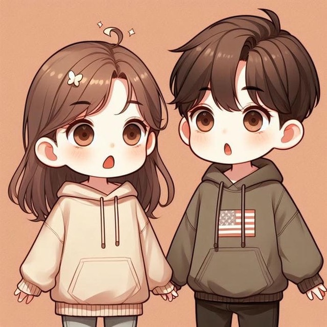 Hình cặp đôi chibi cute