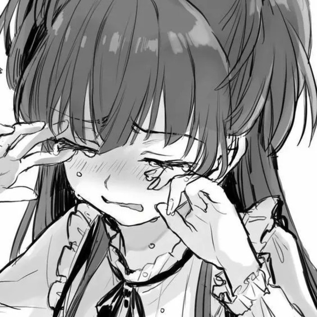 avatar anime đen trắng buồn