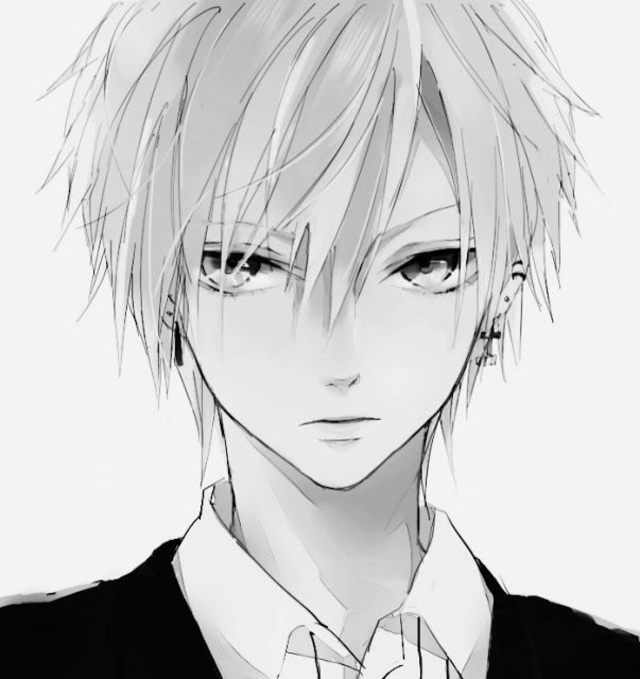 avatar anime đen trắng cho nam