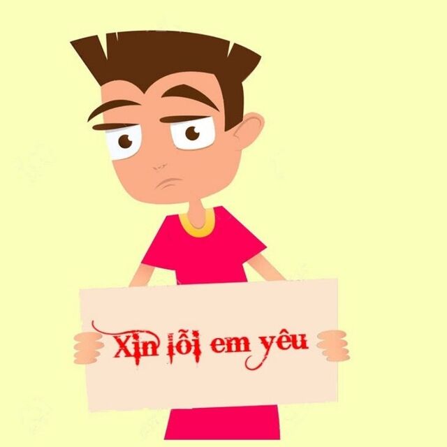meme xin lỗi người yêu