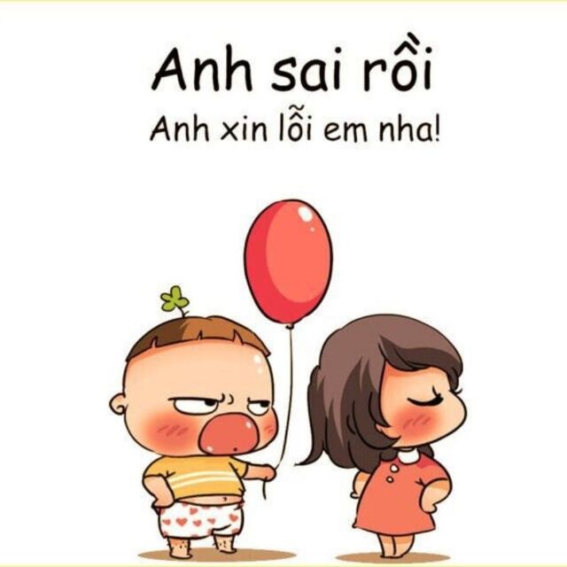 meme xin lỗi người yêu