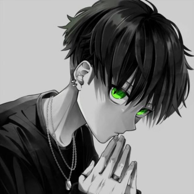 avatar anime đen trắng cho nam