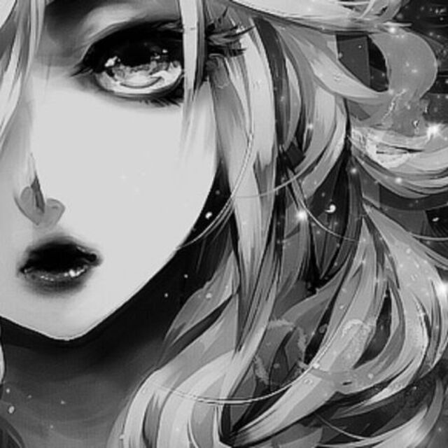 avatar anime đen trắng nữavatar anime đen trắng nữ
