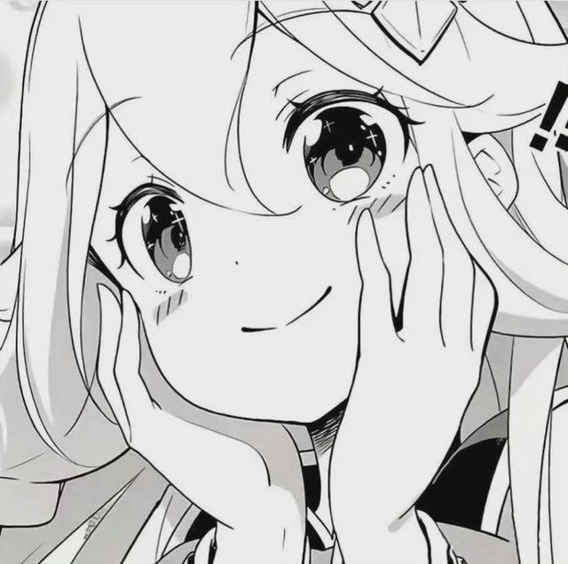avatar anime đen trắng nữ