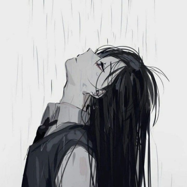 avatar anime đen trắng nữ