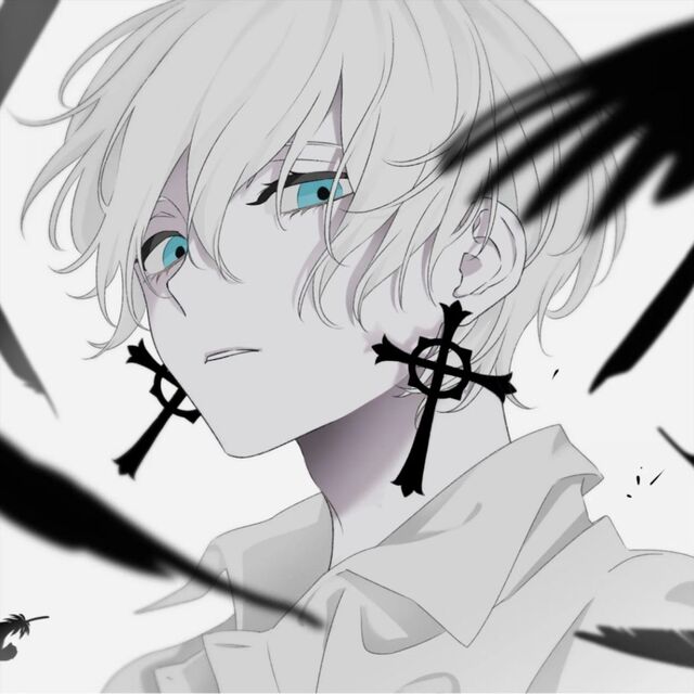 avatar anime đen trắng cho nam