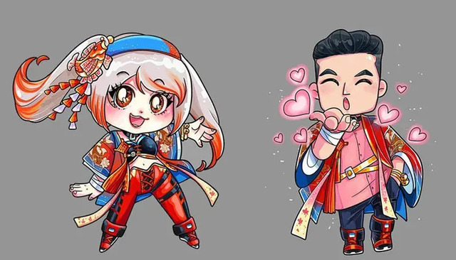 Hình cặp đôi chibi cute