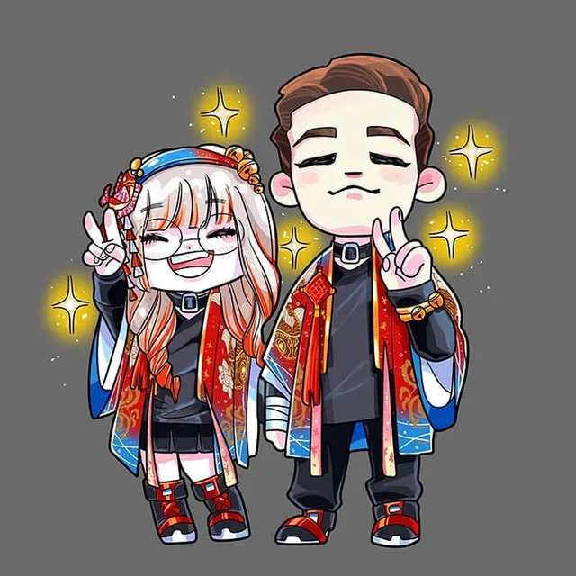 Hình cặp đôi chibi cute