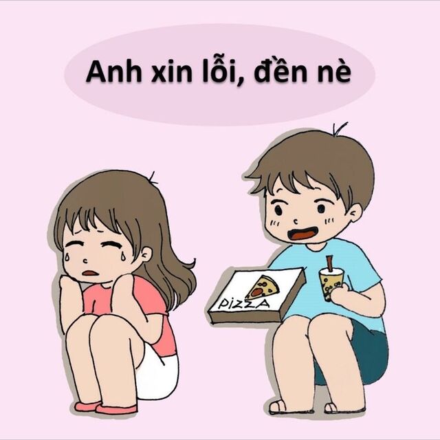 meme xin lỗi người yêu
