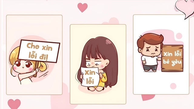meme xin lỗi người yêu