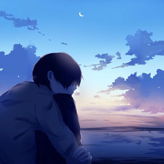 Hình ảnh anime nam buồn