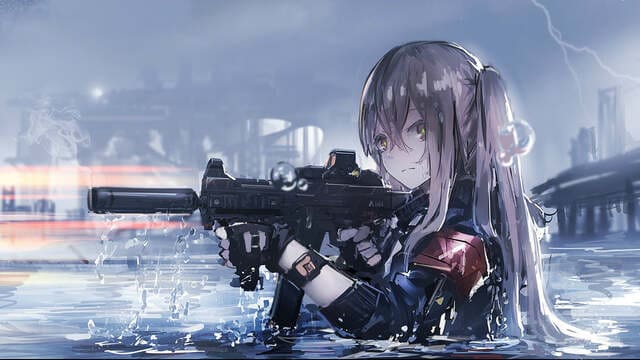 Ảnh anime nữ ngầu lạnh lùng bắn súng