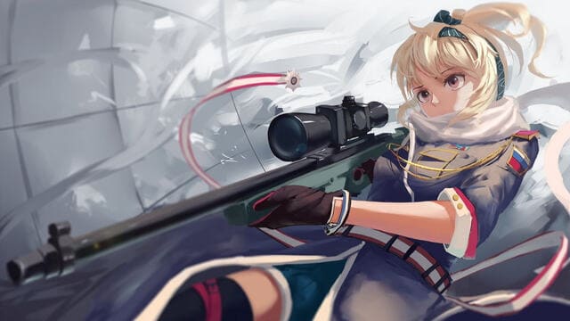 Ảnh anime nữ ngầu lạnh lùng bắn súng