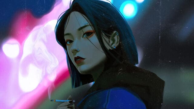 anime nữ lạnh lùng vô cảm ngầu