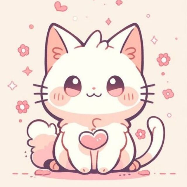 Avatar mèo cute anime