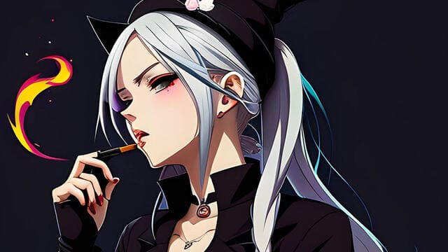 Avatar nữ ngầu hút thuốc
