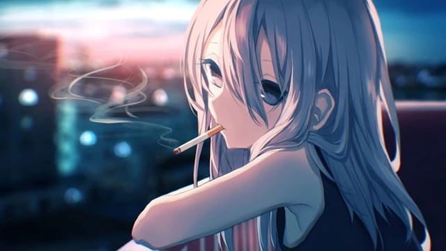 Avatar nữ ngầu hút thuốc