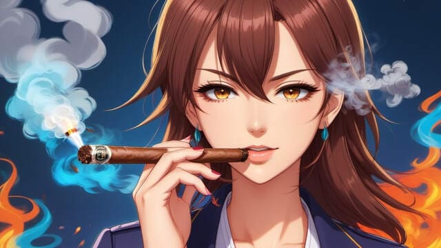 Avatar nữ ngầu hút thuốc