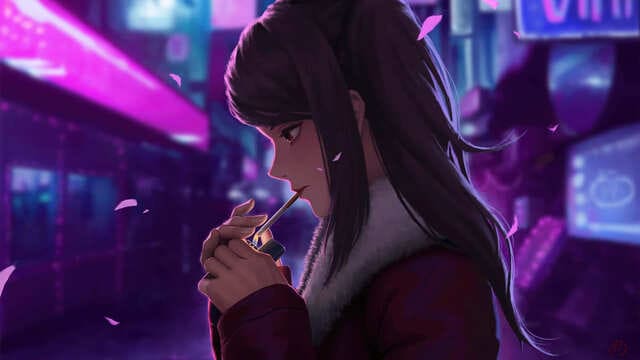 Avatar nữ ngầu hút thuốc