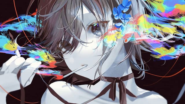 Avatar nữ ngầu hút thuốc