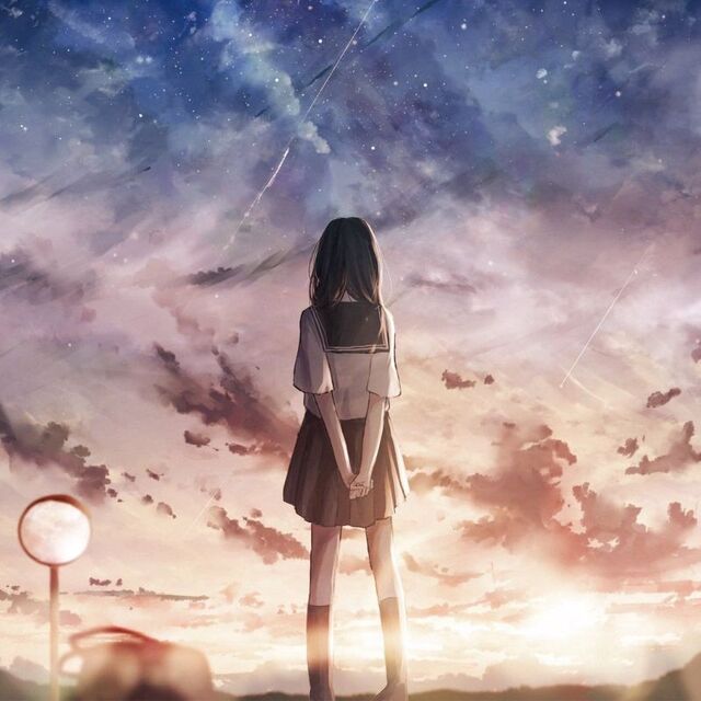 Hình ảnh anime buồn cô đơn nữ