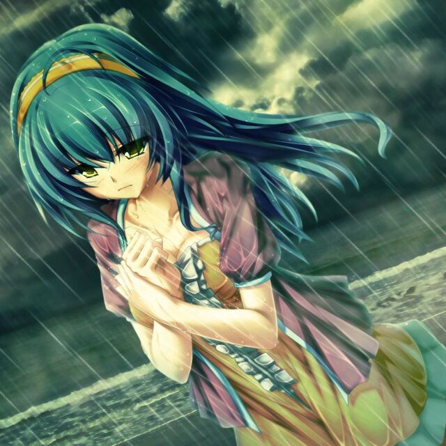 Hình ảnh anime buồn cô đơn nữ