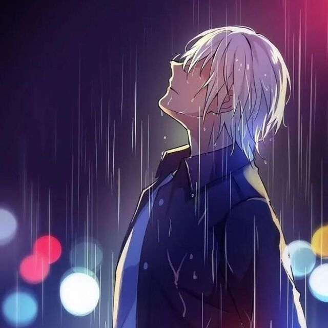 Ảnh anime khóc thầm dưới mưa