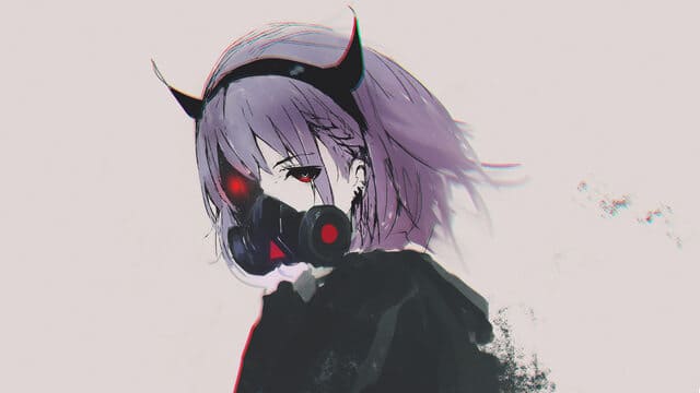 Hình ảnh nữ che mặt anime