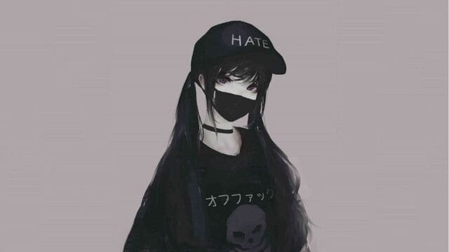 Hình ảnh nữ che mặt anime