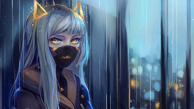 Hình ảnh nữ che mặt anime