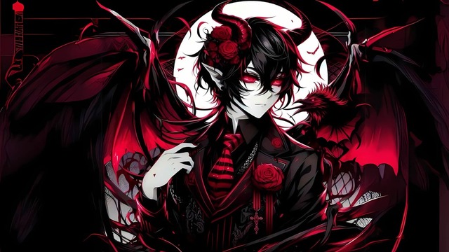 Hình ảnh anime nam ngầu mắt đỏ