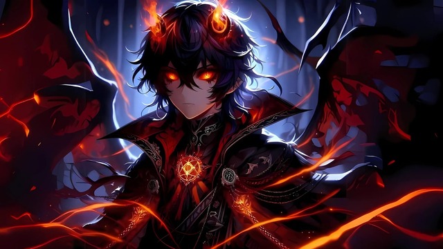 Hình ảnh anime nam ngầu mắt đỏ