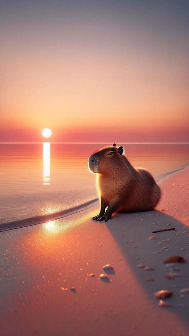 hình nền Capybara cho điện thoại