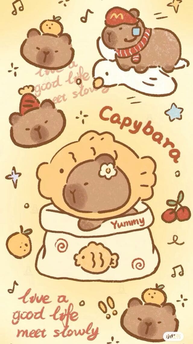 hình nền Capybara cho điện thoại