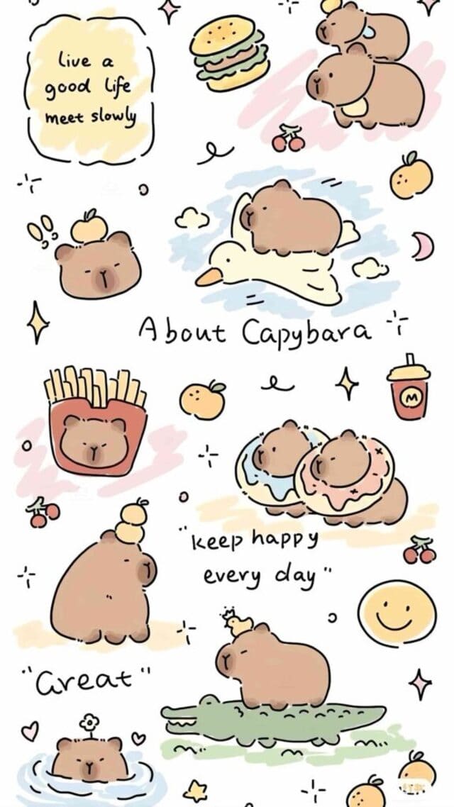 hình nền Capybara cho điện thoại