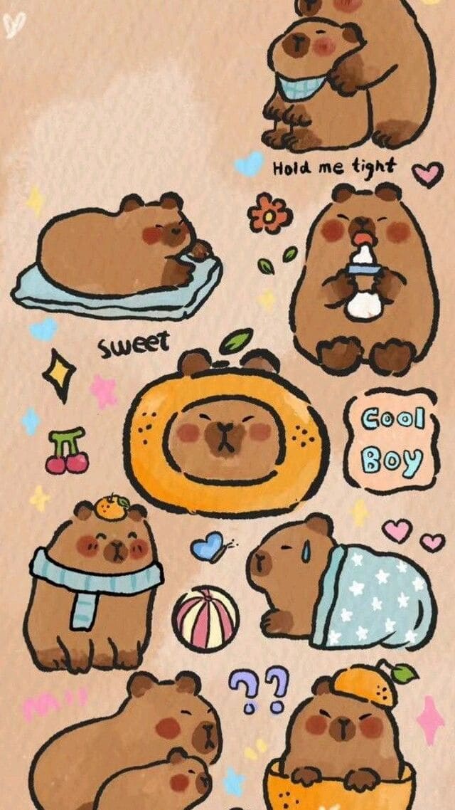 hình nền Capybara cho điện thoại