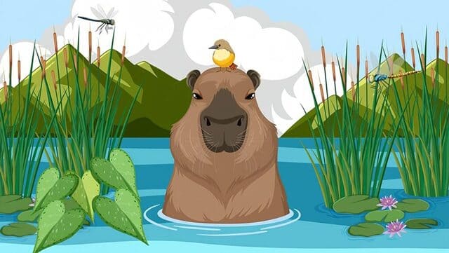 hình nền Capybara cho máy tính