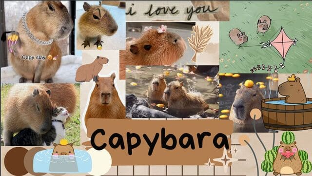 hình nền Capybara cho máy tính