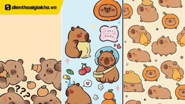 hình nền Capybara cho máy tính
