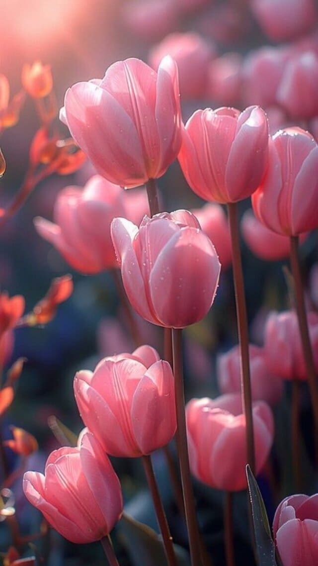 hình nền hoa tulip hồng
