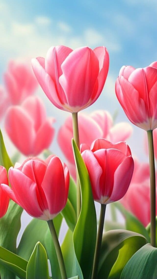 hình nền hoa tulip hồng