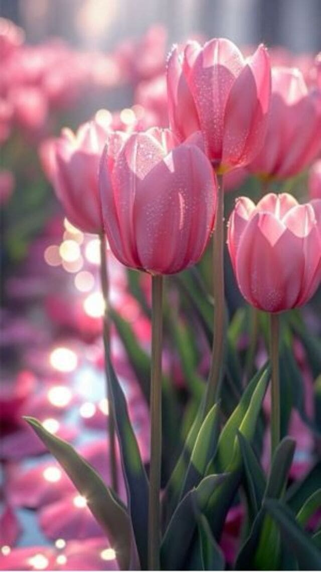 hình nền hoa tulip hồng