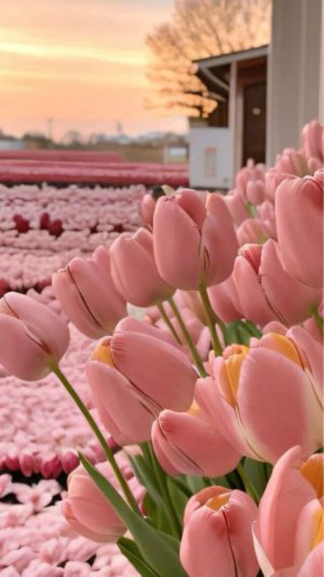 hình nền hoa tulip hồng