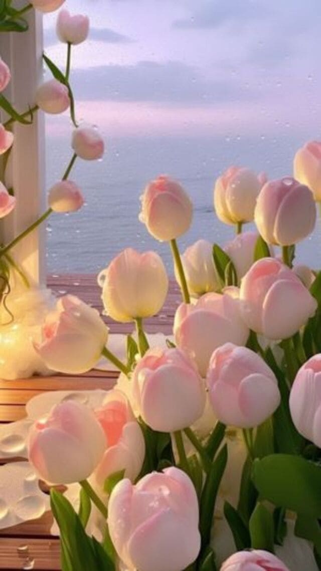 hình nền hoa tulip hồng