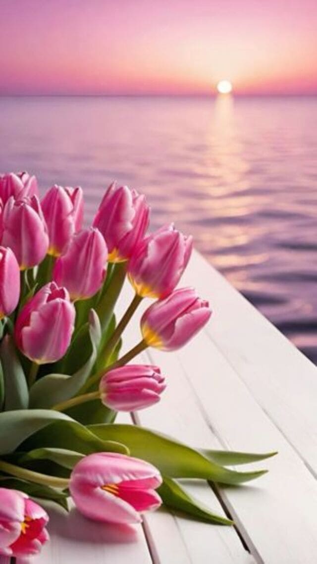 hình nền hoa tulip hồng
