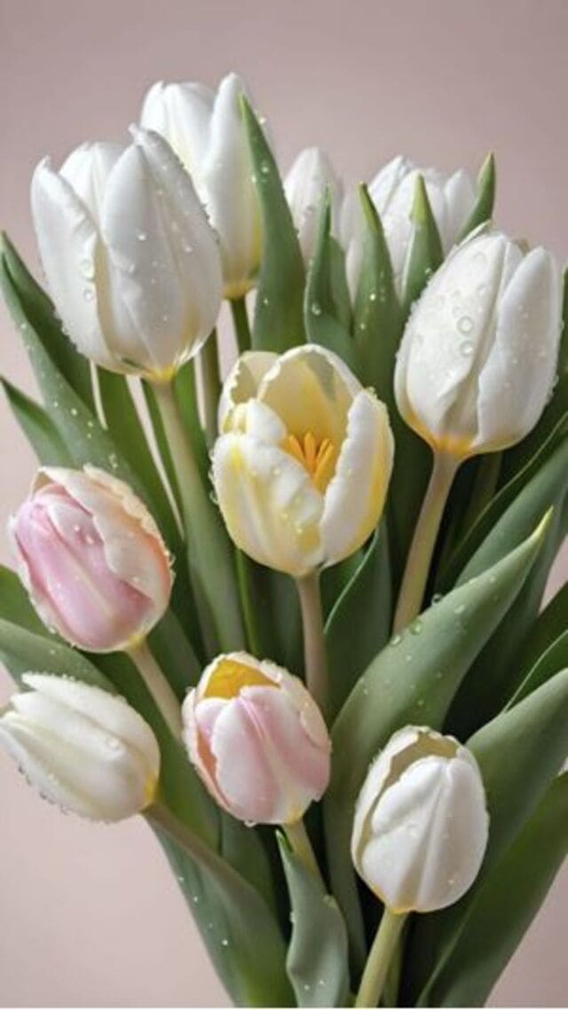 hình nền hoa tulip trắng