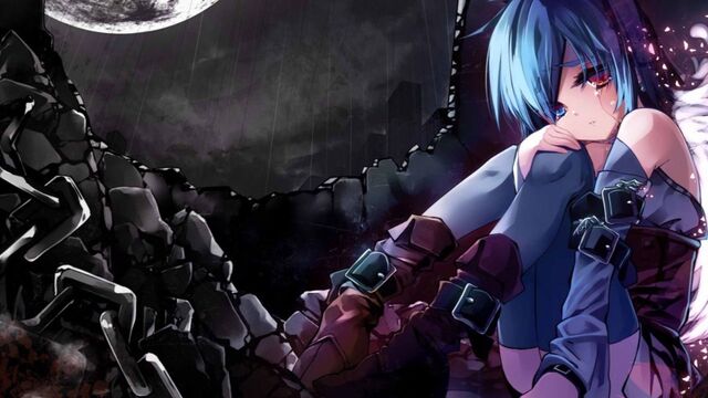Ảnh anime khóc thầm dưới mưa